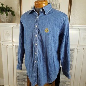Ralph Lauren Logo Lauren Jeans Co Denim Shirt